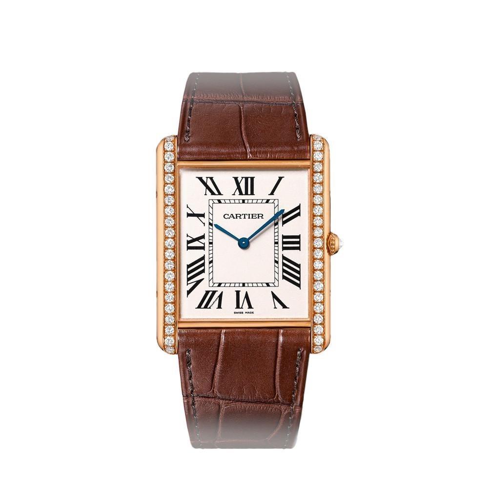 Cartier Men's WT200005 Tank Louis Brown Leather Watch
