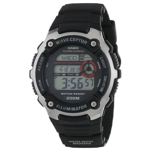 Casio Men&#39;s WV-200A-1AV Classic Digital Black Rubber Watch
