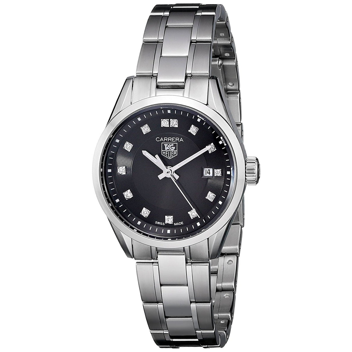 Tag Heuer Women&#39;s WV1410.BA0793 Carrera Diamond Stainless Steel Watch