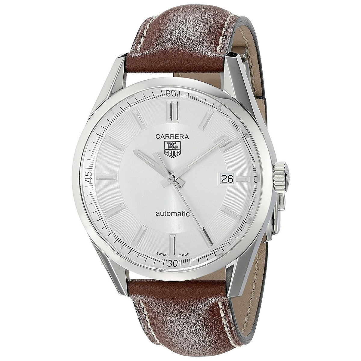 Tag Heuer Men&#39;s WV211A.FC6203 Carrera Brown Leather Watch