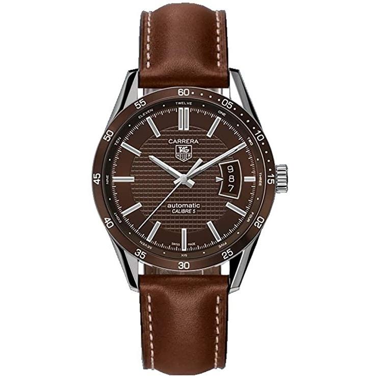 Tag Heuer Men&#39;s WV211N.FC6203 Carrera Brown Leather Watch