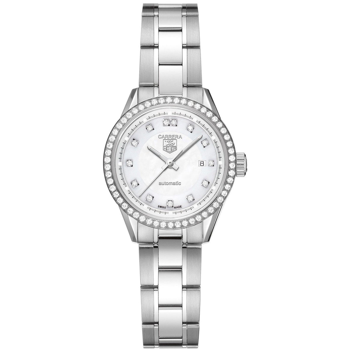 Tag Heuer Women&#39;s WV2413.BA0793 Carrera Diamond Automatic Stainless Steel Watch