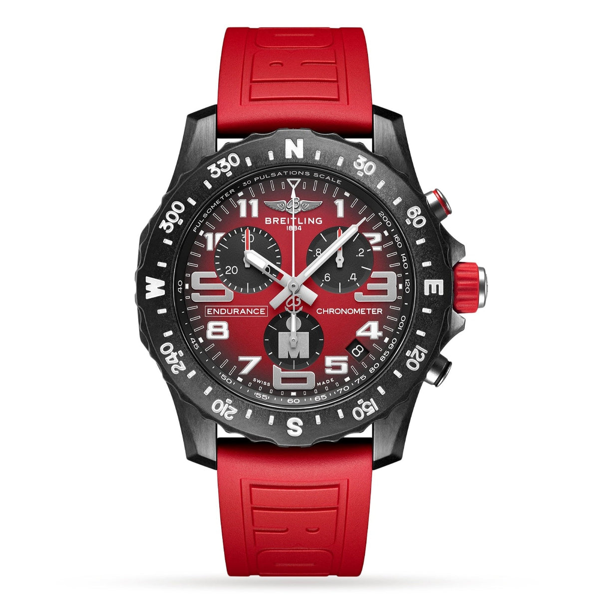 Breitling Men's X823109A1K1S1 Endurance Pro Chronograph Red Rubber Watch