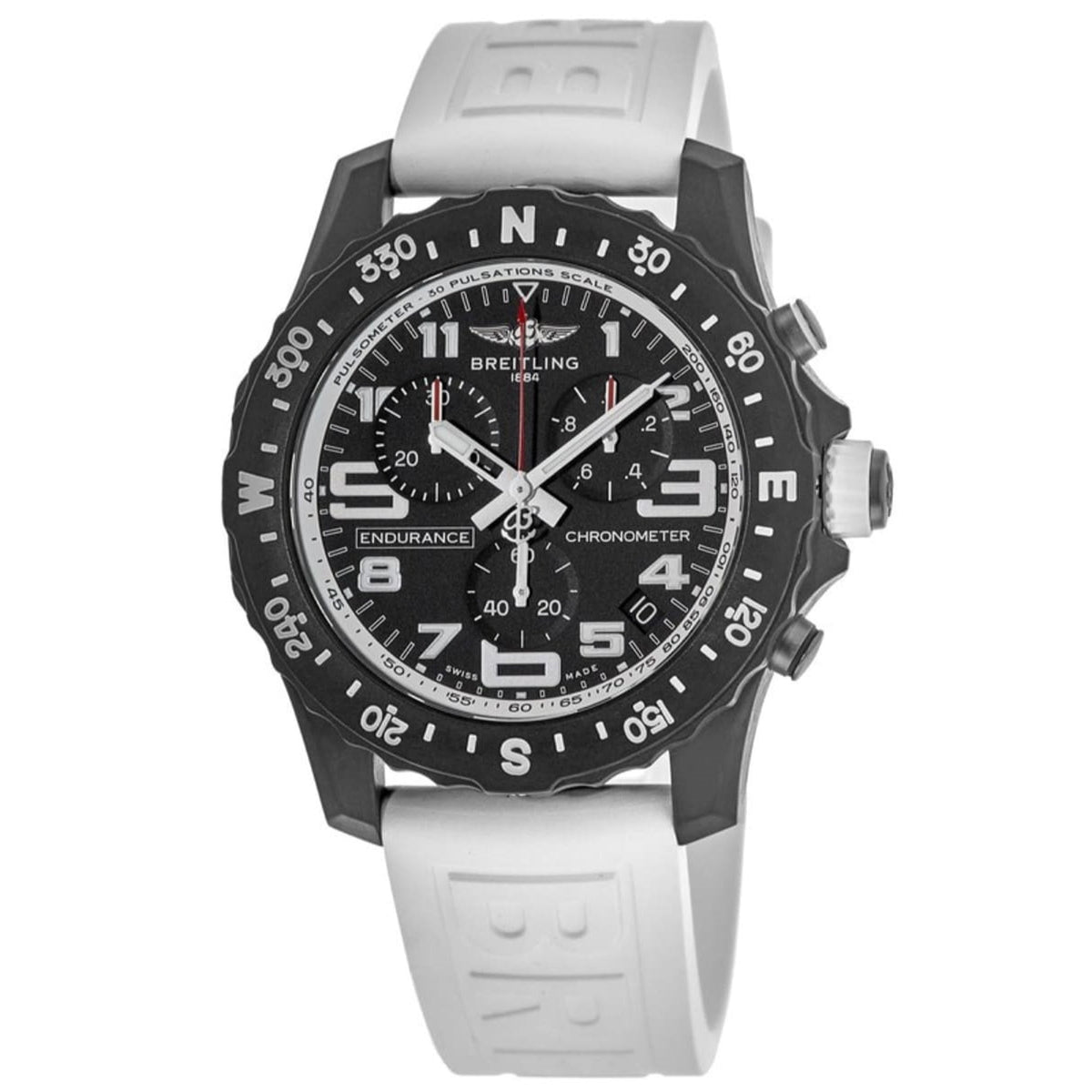 Breitling Men&#39;s X82310A71B1S1 Endurance Pro Chronograph White Rubber Watch