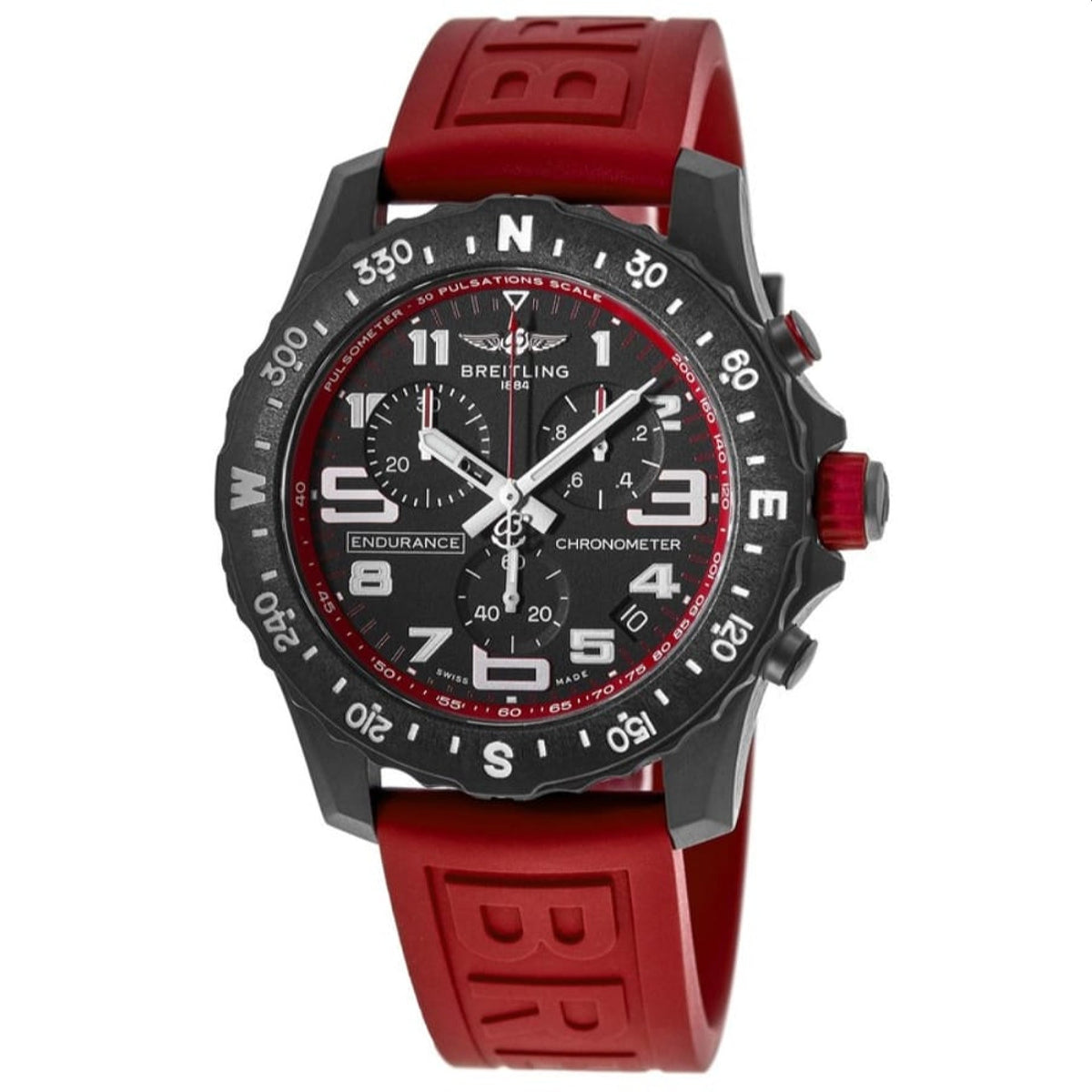 Breitling Men&#39;s X82310D91B1S1 Endurance Pro Chronograph Red Rubber Watch