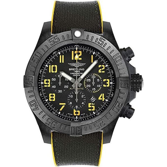 Breitling Men's XB01701A-BF92-257S Avenger Hurricane Chronograph Black Fabric and Rubber Watch