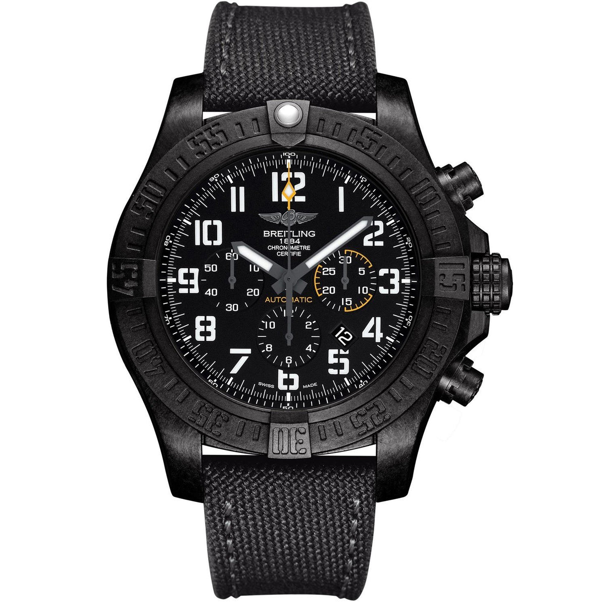 Breitling Men's XB0170E4-BF29-100W Avenger Hurricane Chronograph Black Fabric Watch