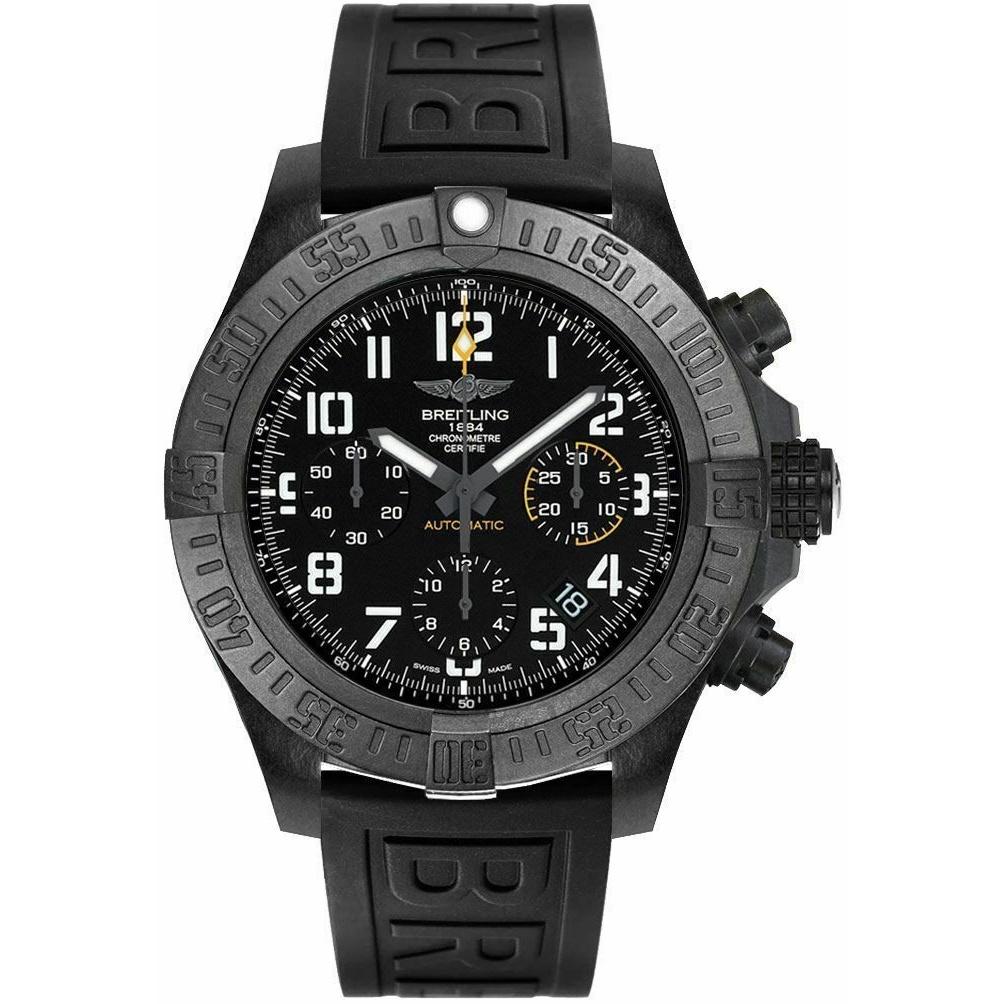 Breitling Men&#39;s XB0180E4-BF31-153S Avenger Hurricane Chronograph Black Rubber Watch