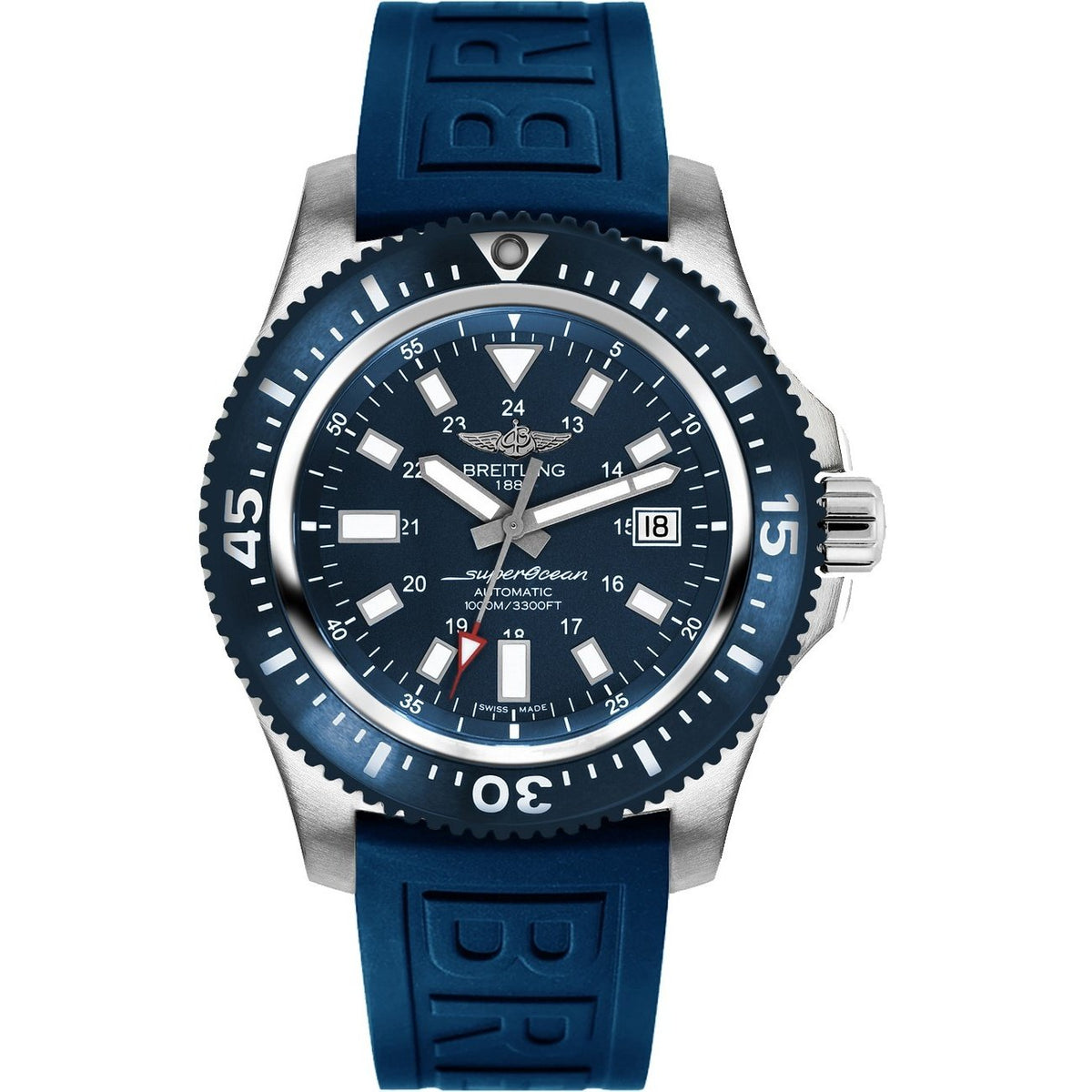 Breitling Men&#39;s Y1739316-C959-158S Superocean 44 Special Automatic Blue Rubber Watch