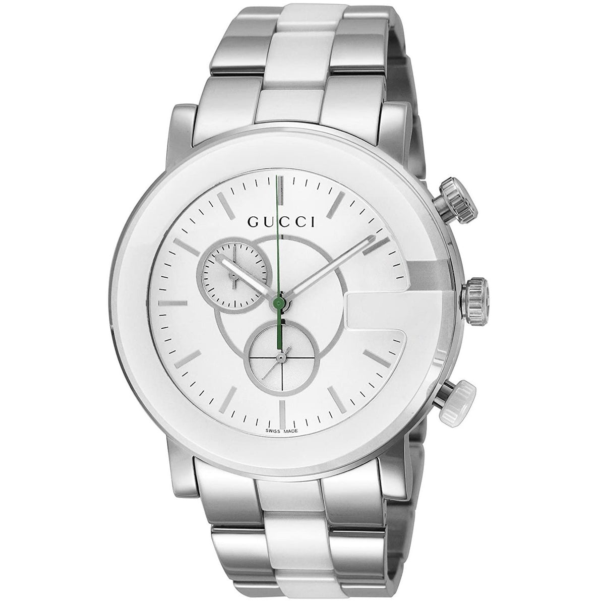 Gucci Women's YA101345 G-Chrono Chronograph Two-Tone Ceramic Watch
