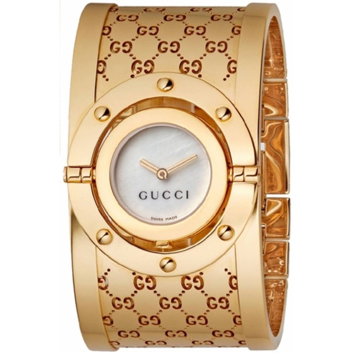 Gucci Women&#39;s YA112412 112 The Twirl Gold-Tone 18kt Gold Watch