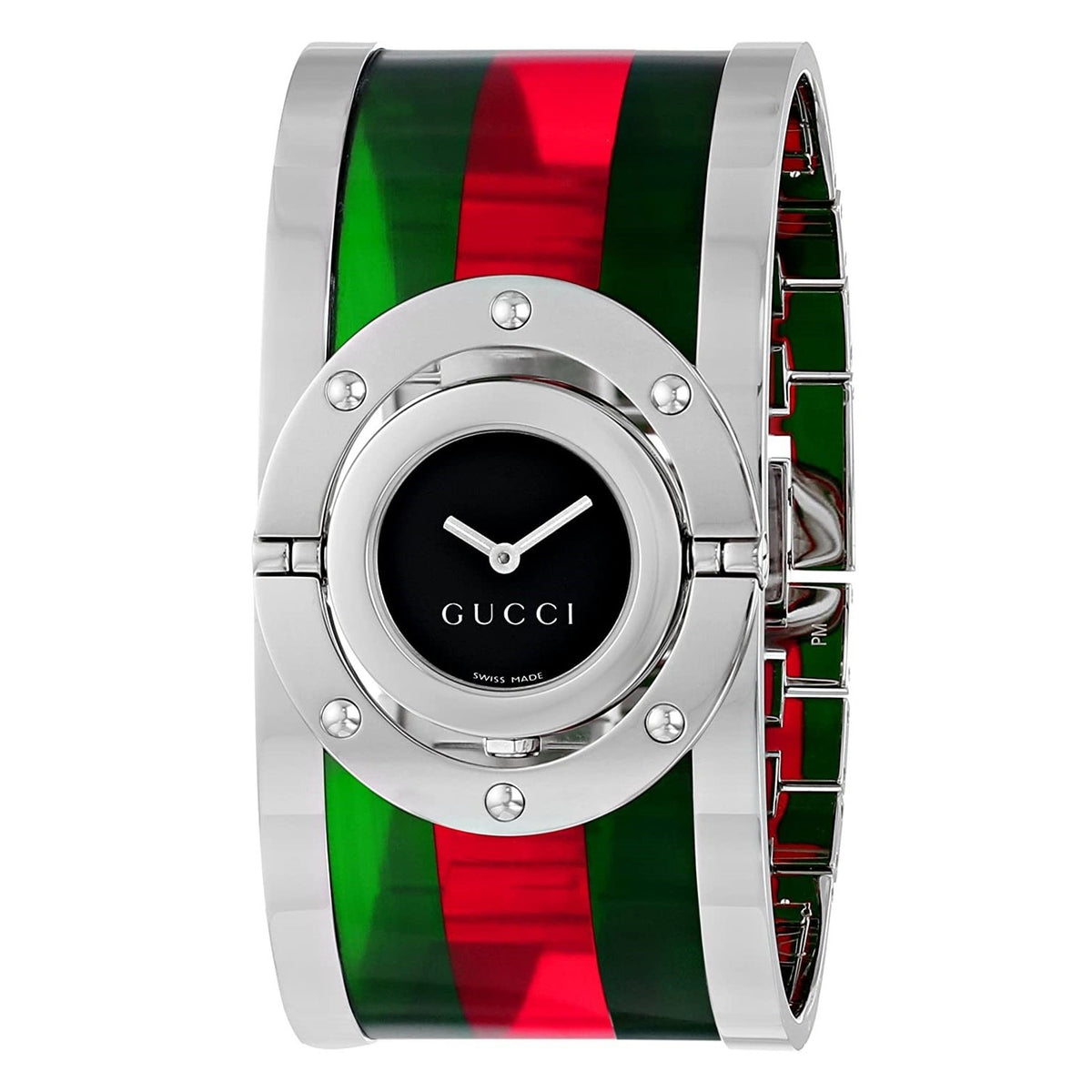Gucci Women&#39;s YA112417 Twirl Gucci pattern Stainless Steel Watch