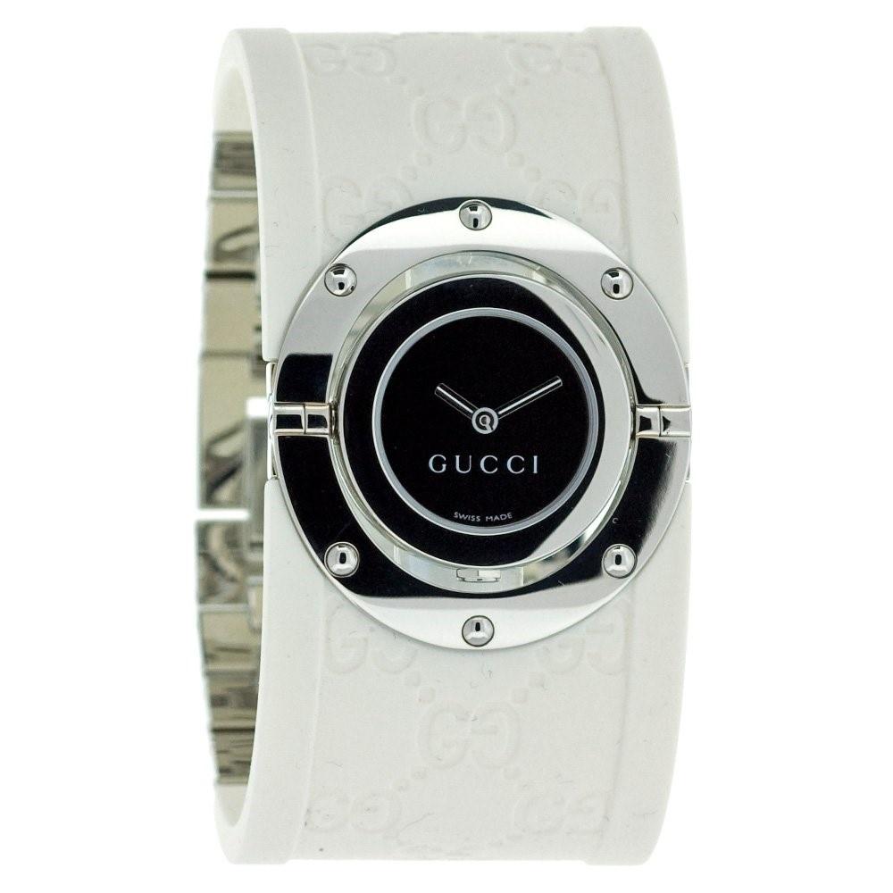 Gucci Women's YA112422 112 The Twirl Two-Tone Rubber and Stainless Steel Watch