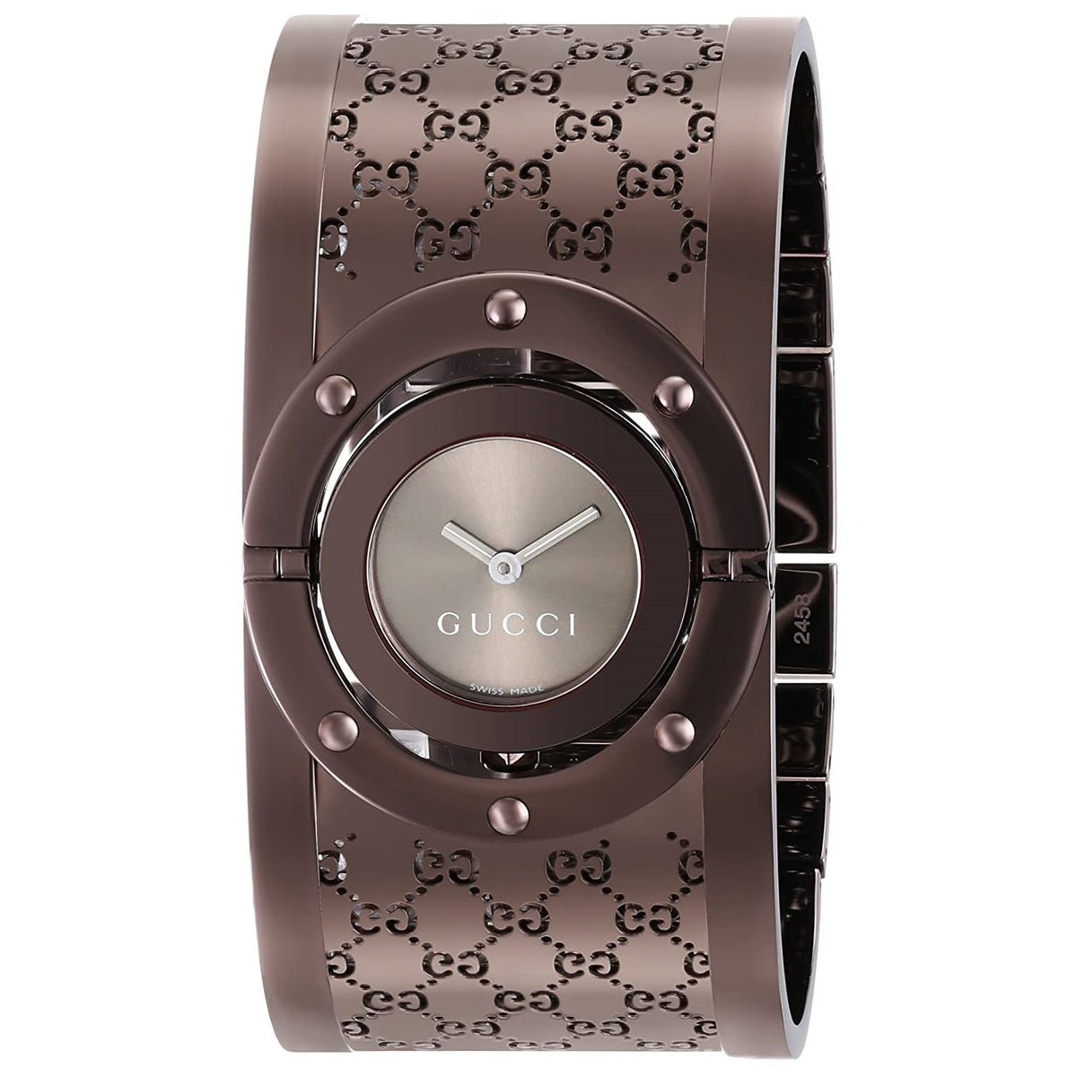 Gucci Women&#39;s YA112432 Twirl Brown Stainless Steel Watch