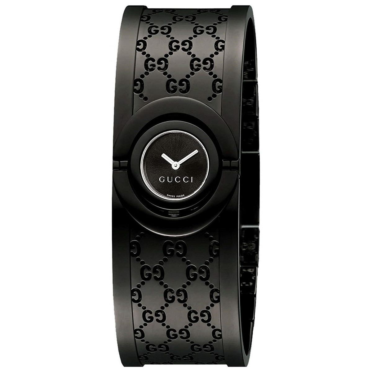 Gucci Women&#39;s YA112531 Twirl Black Stainless Steel Watch