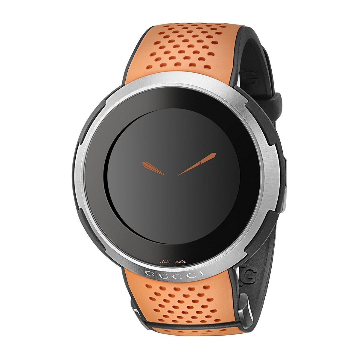 Gucci Men&#39;s YA114104 I-Gucci Grammy Museum Limited Edition Digital Orange Rubber Watch