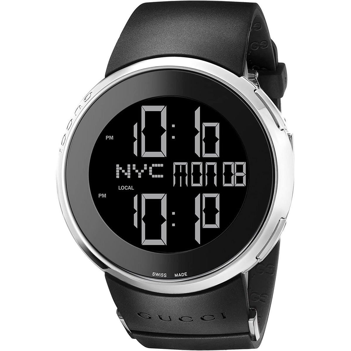 Gucci Men's YA114202 I-Gucci Digital Black Rubber Watch