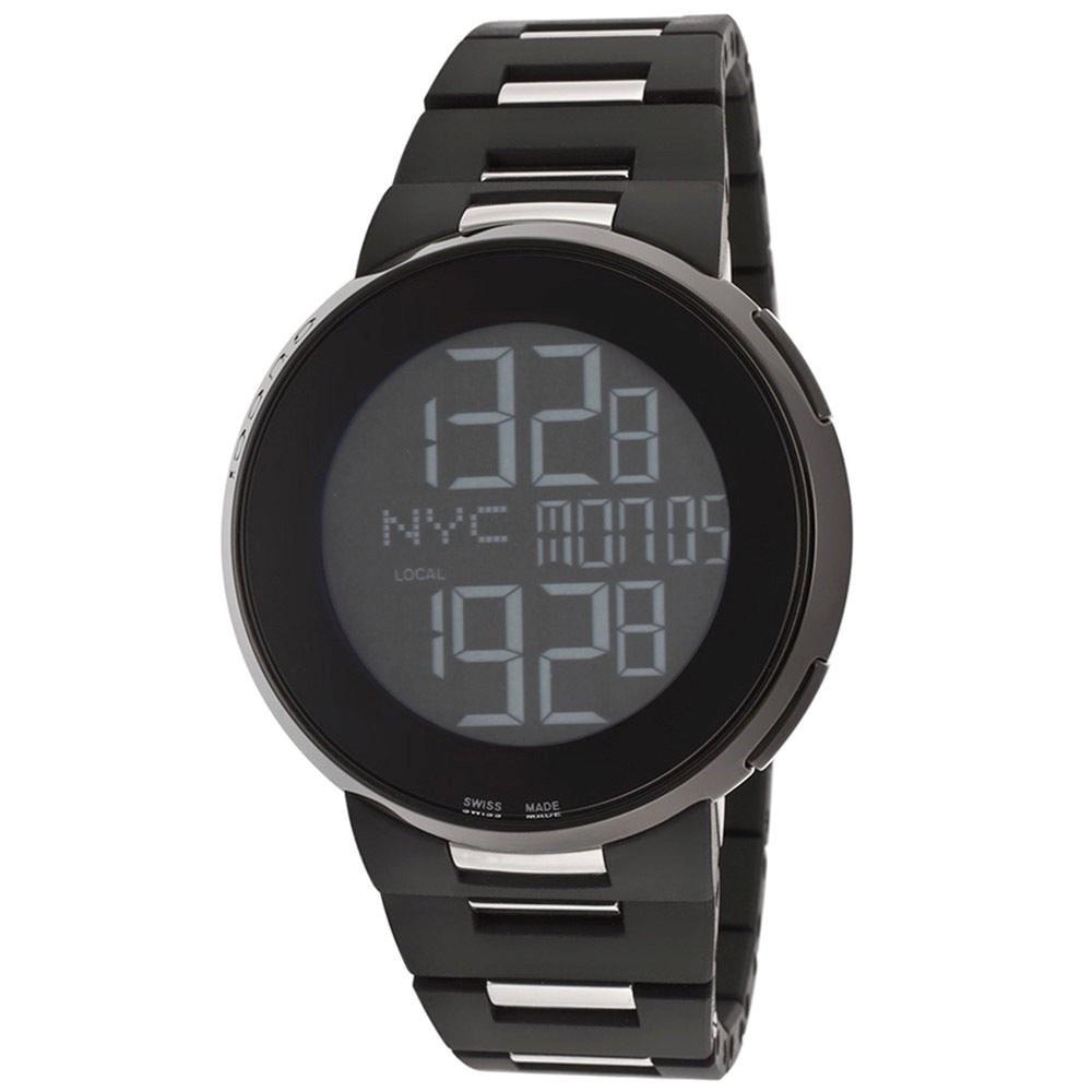 Gucci Men's YA114205 I-Gucci Two-Tone Rubber and Stainless Steel Watch