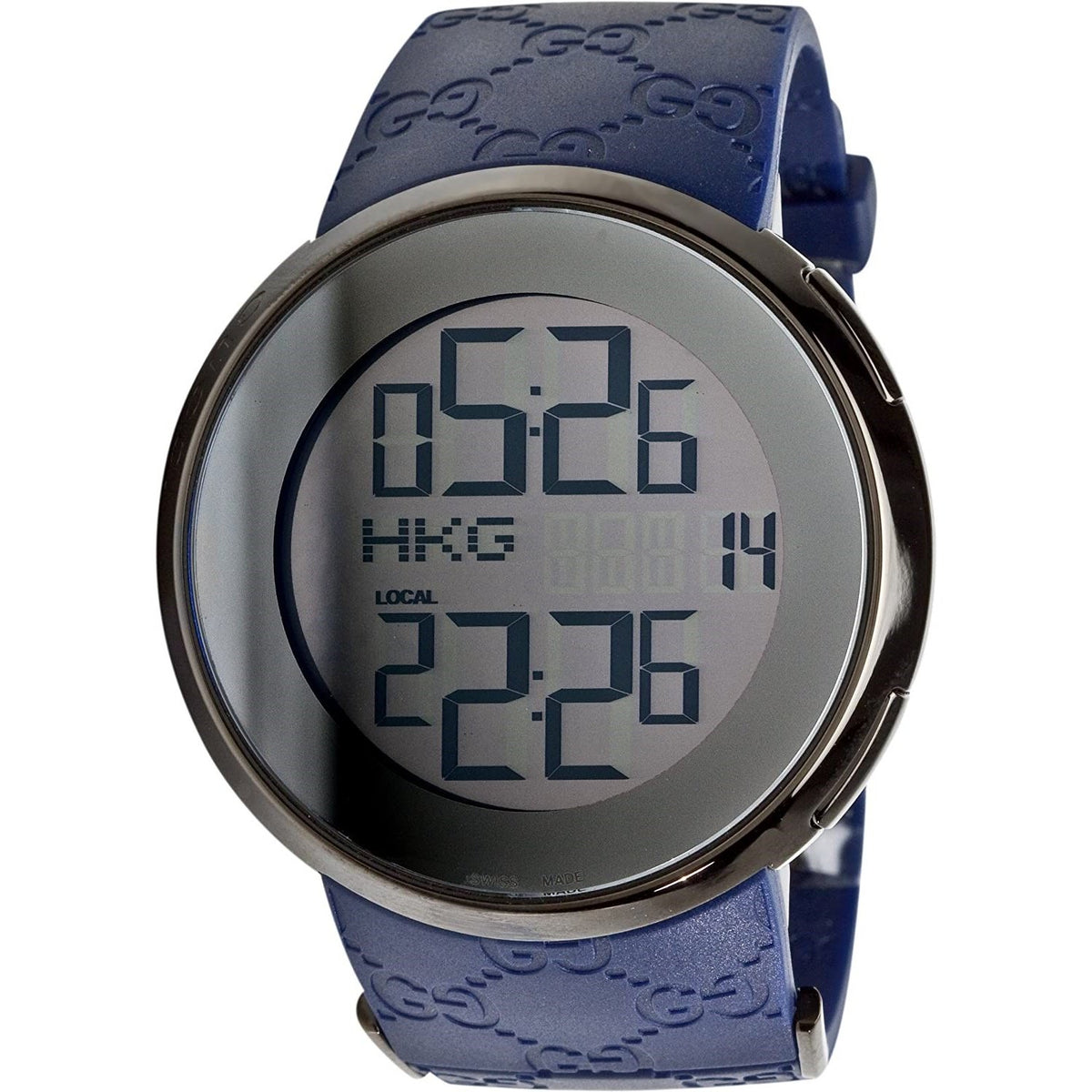 Gucci Men's YA114208 I-Gucci Blue Rubber Watch