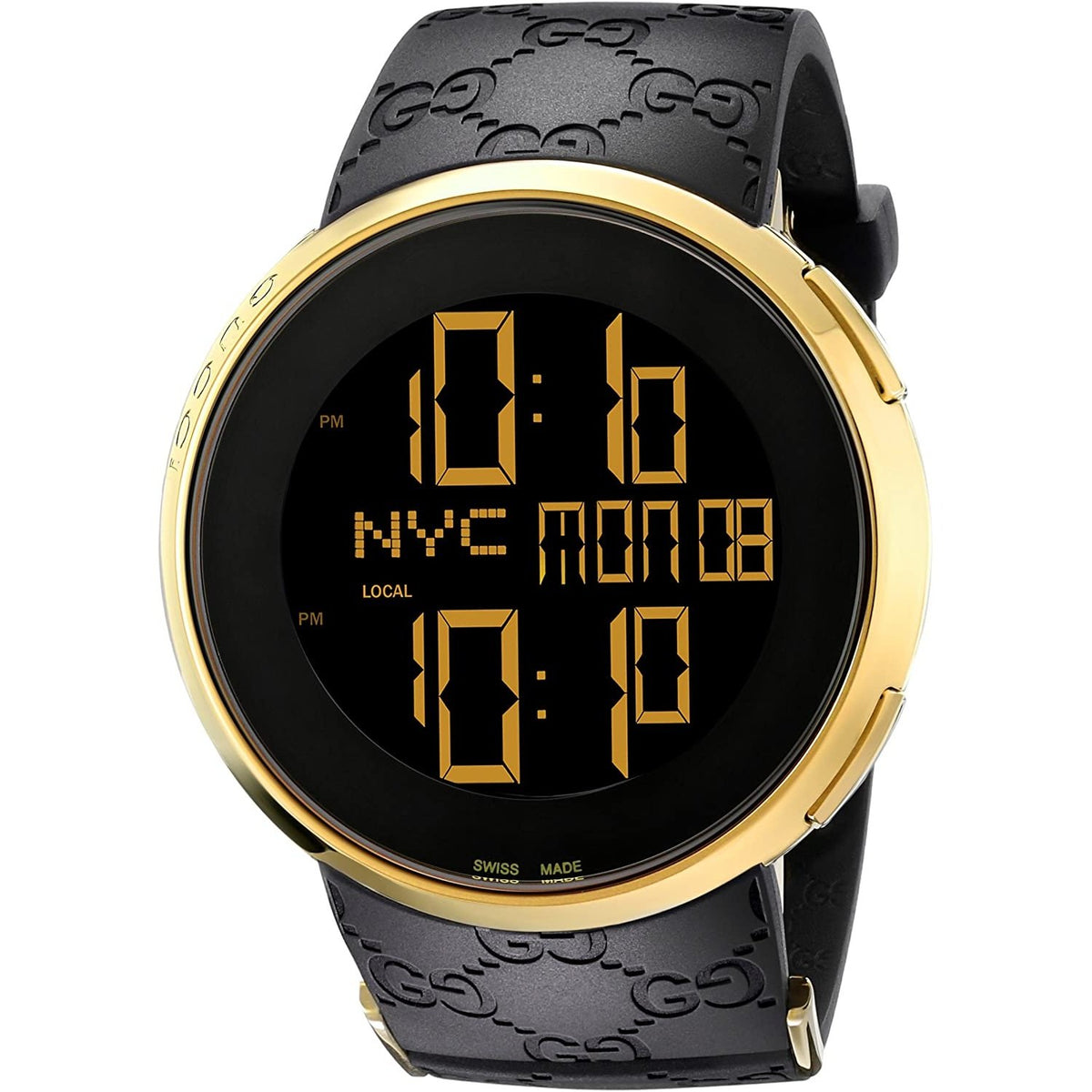 Gucci Men's YA114229 I-Gucci Digital Black Rubber Watch