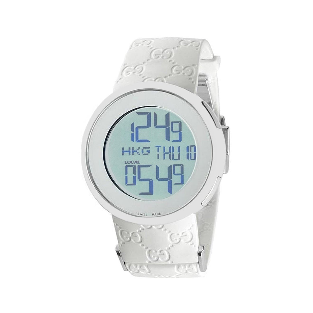 Gucci Men's YA114403 I-Gucci White Rubber Watch