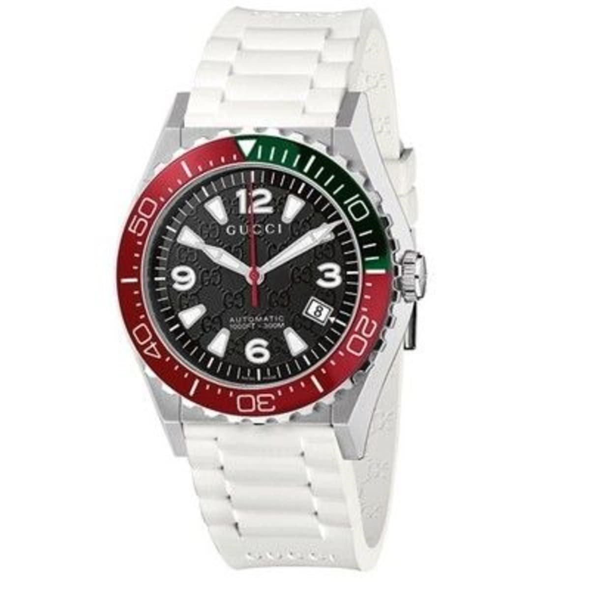 Gucci Men's YA115228 115 Pantheon White Rubber Watch