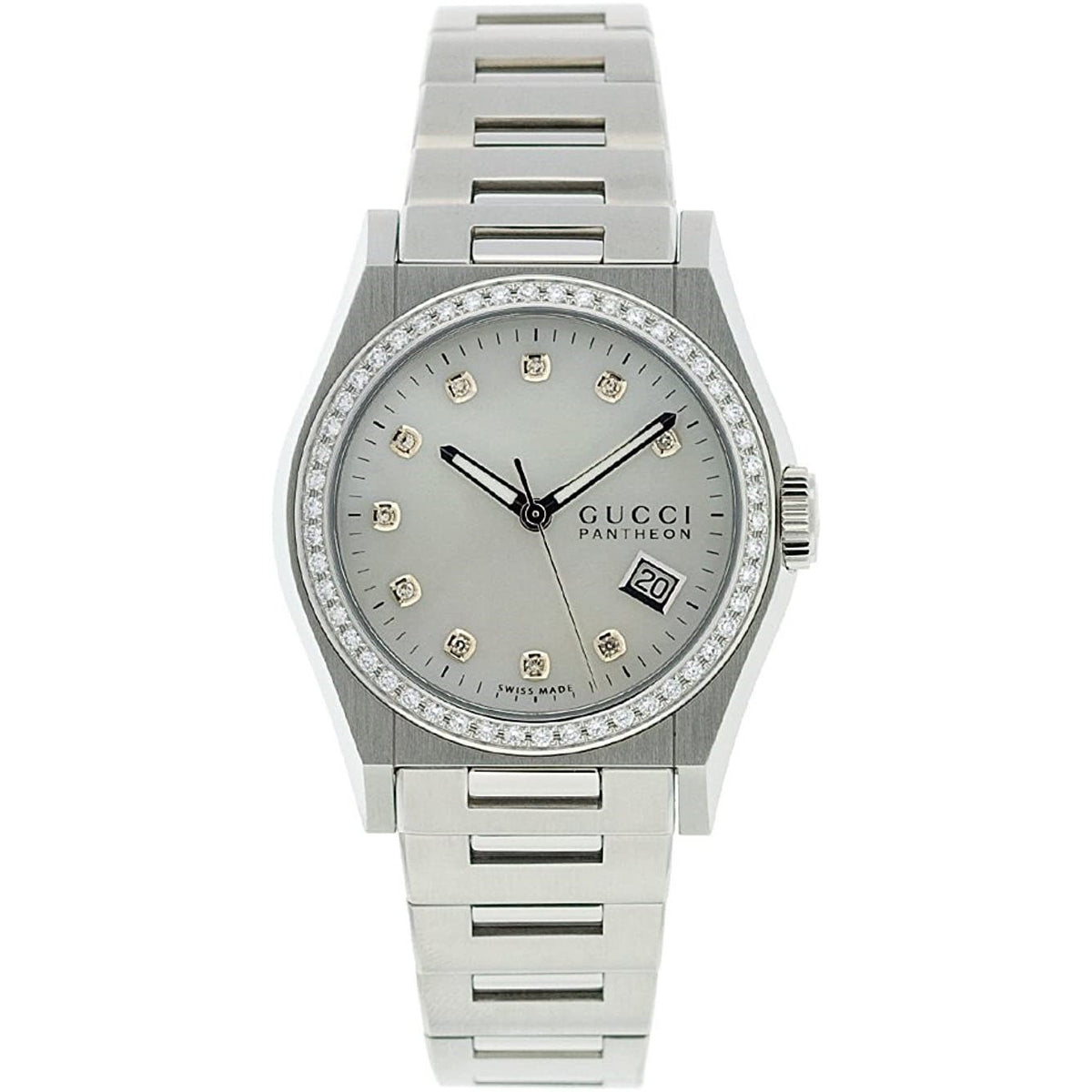 Gucci Women's YA115404 115 Pantheon Stainless Steel Watch