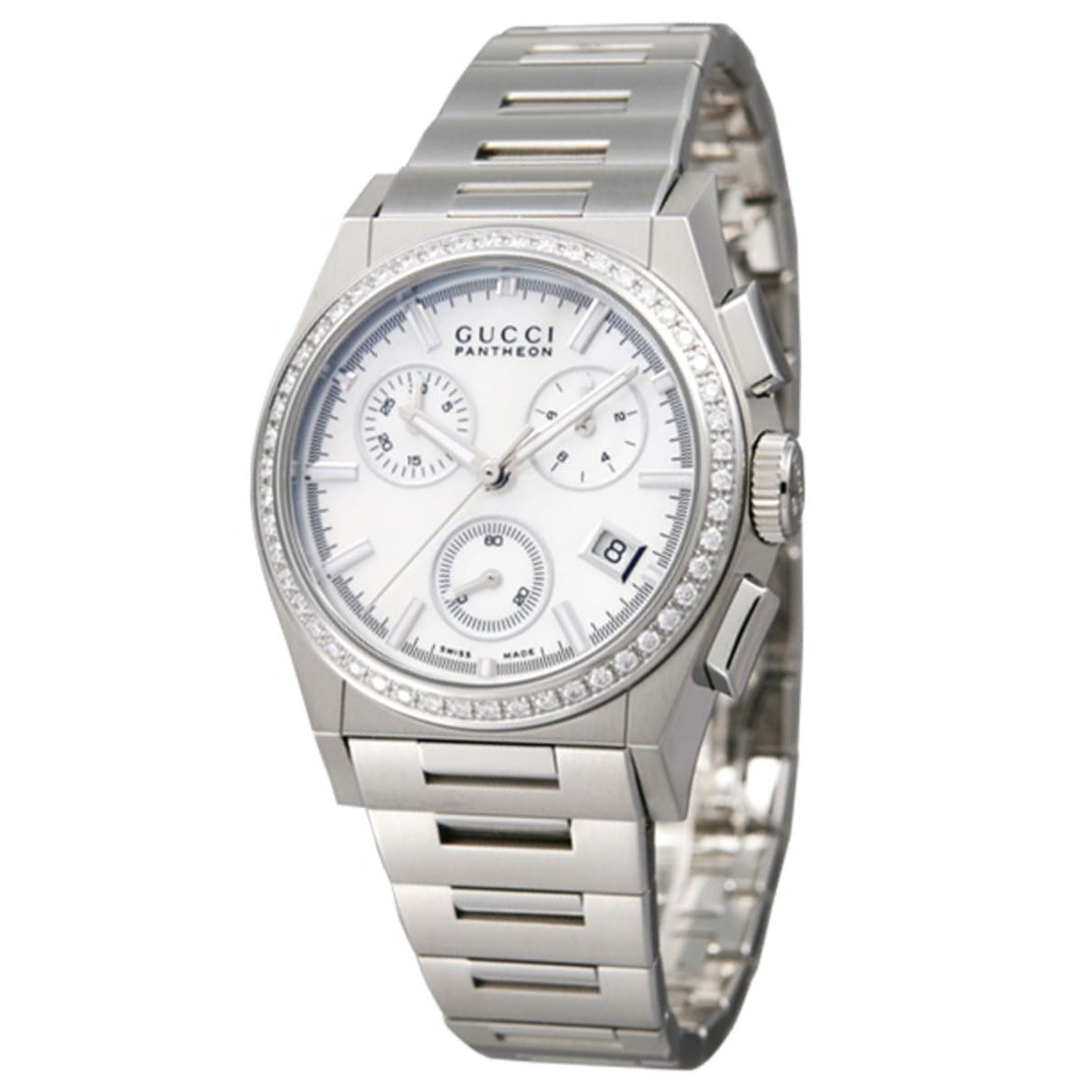 Gucci Women's YA115408 115 Pantheon Chronograph Stainless Steel Watch