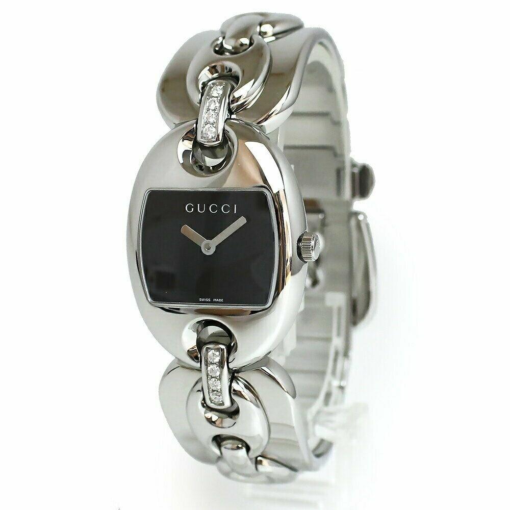 Gucci Women's YA121505 Marina Chain Stainless Steel with Sets of Diamond Watch