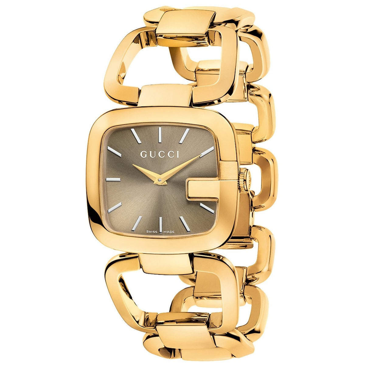 Gucci Women&#39;s YA125408 G-Gucci Gold-Tone Stainless Steel Watch