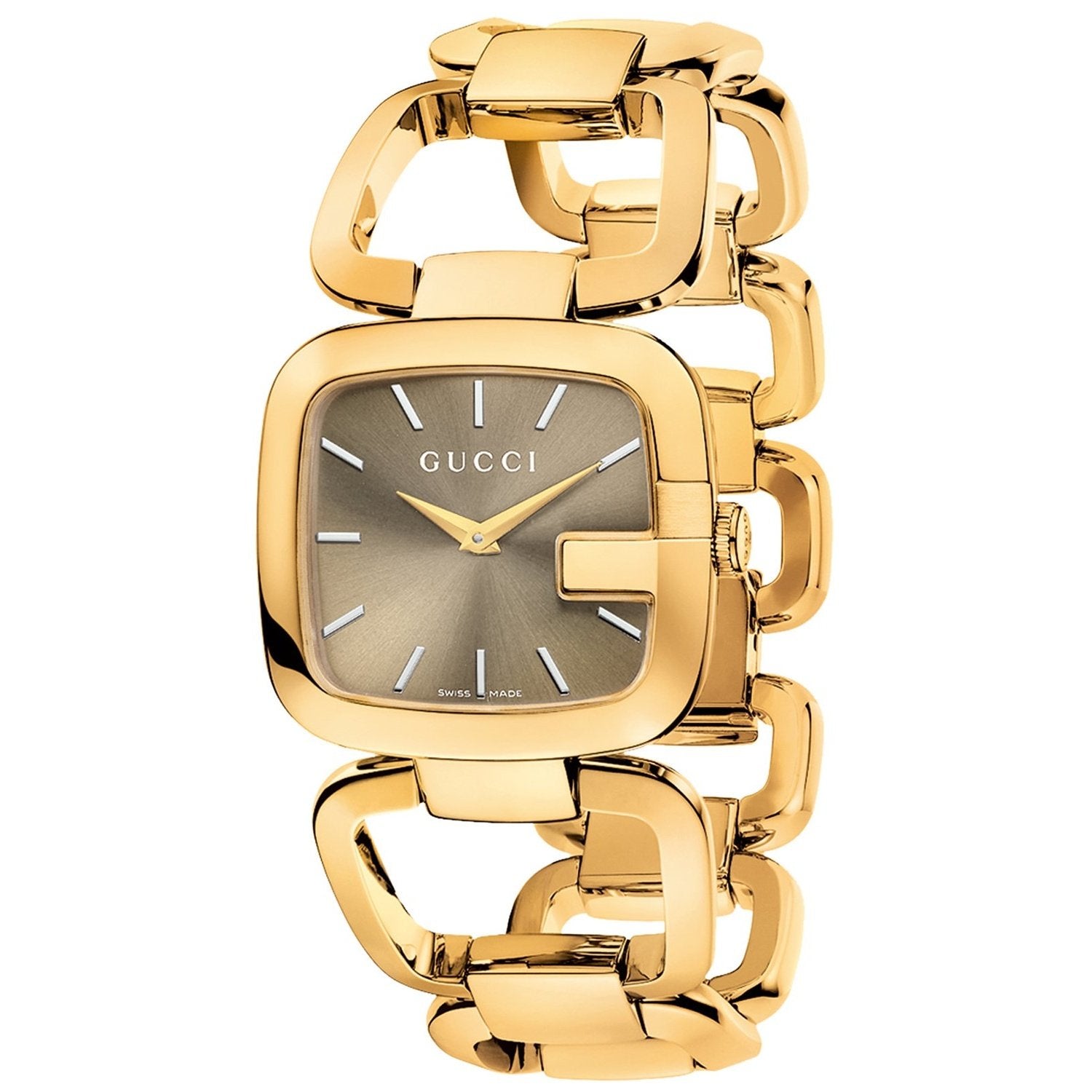 Gucci Women s YA125408 G Gucci Gold Tone Stainless Steel Watch