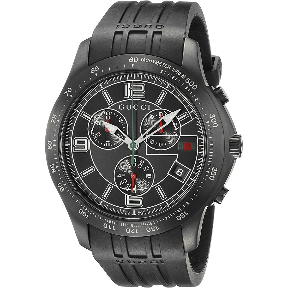 Gucci Men's YA126206 G-Timeless Chronograph Black Rubber Watch