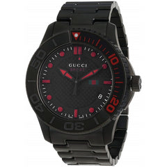 Gucci Men's YA126230 G-Timeless Black Stainless Steel Watch - Bezali