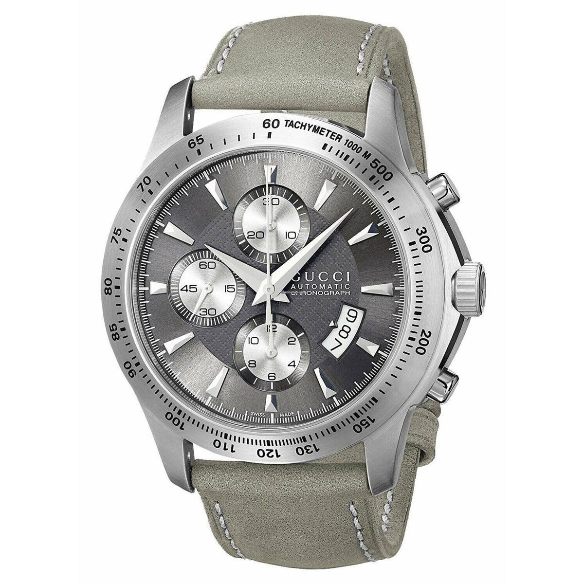 Gucci Women's YA126241 G-Timeless Grey Leather Watch
