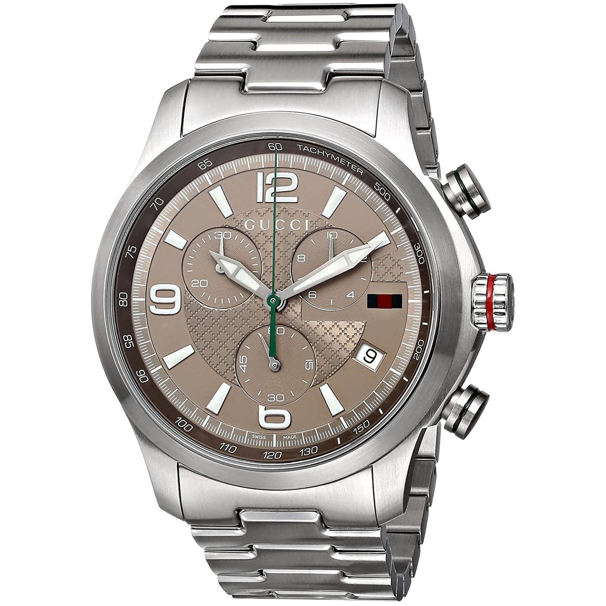 Gucci Men&#39;s YA126248 G-Timeless Chronograph Stainless Steel Watch