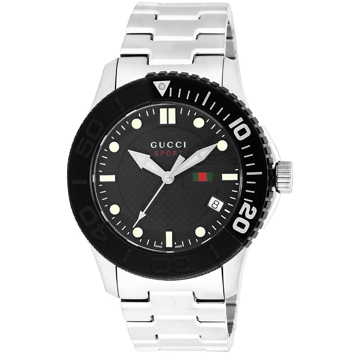 Gucci Men&#39;s YA126249 G-Timeless Stainless Steel Watch