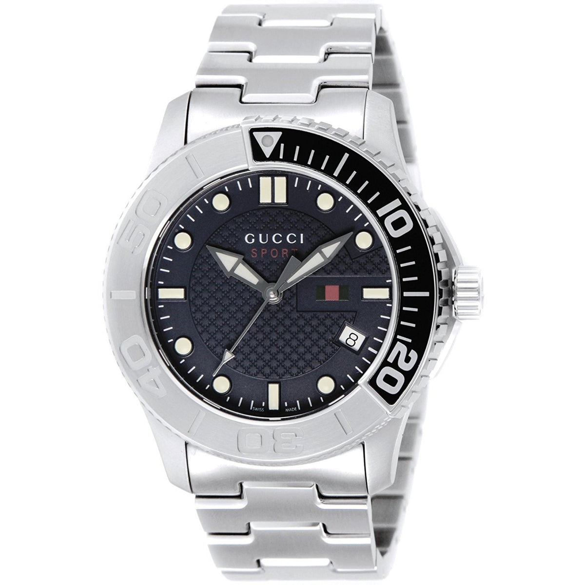 Gucci Men&#39;s YA126253 G Timeless Stainless Steel Watch