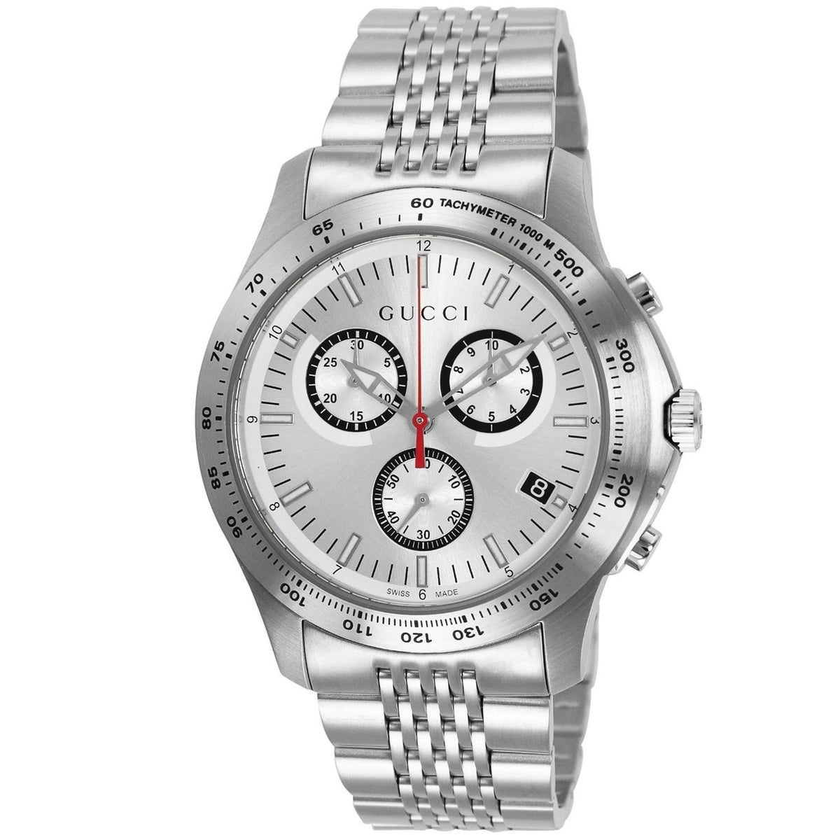 Gucci Men&#39;s YA126255 G-Timeless Chronograph Stainless Steel Watch
