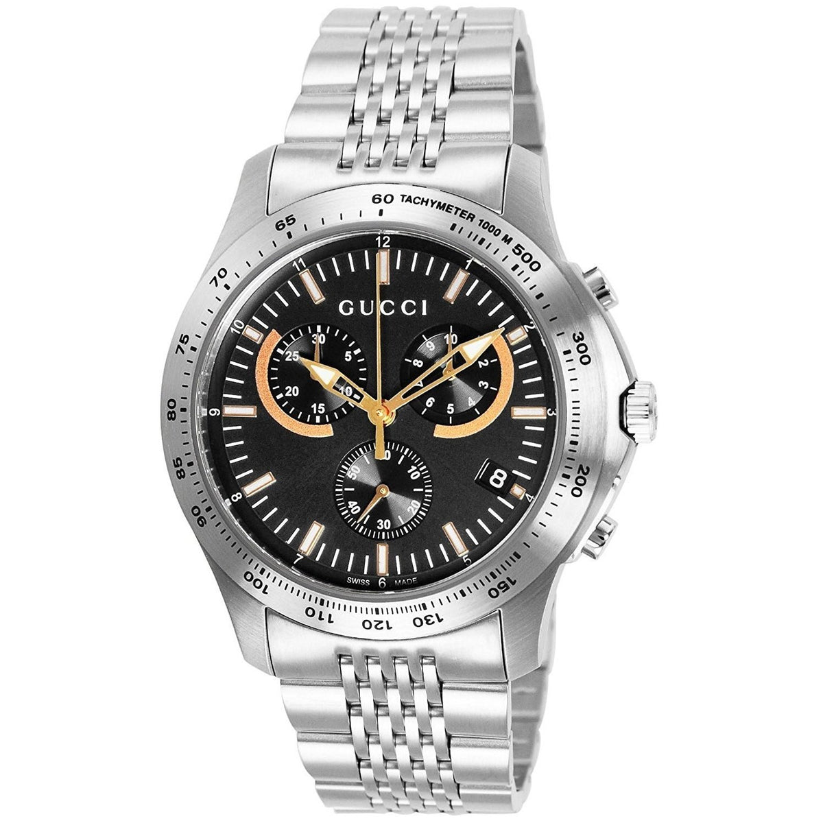 Gucci Men&#39;s YA126257 G-Timeless Chronograph Stainless Steel Watch