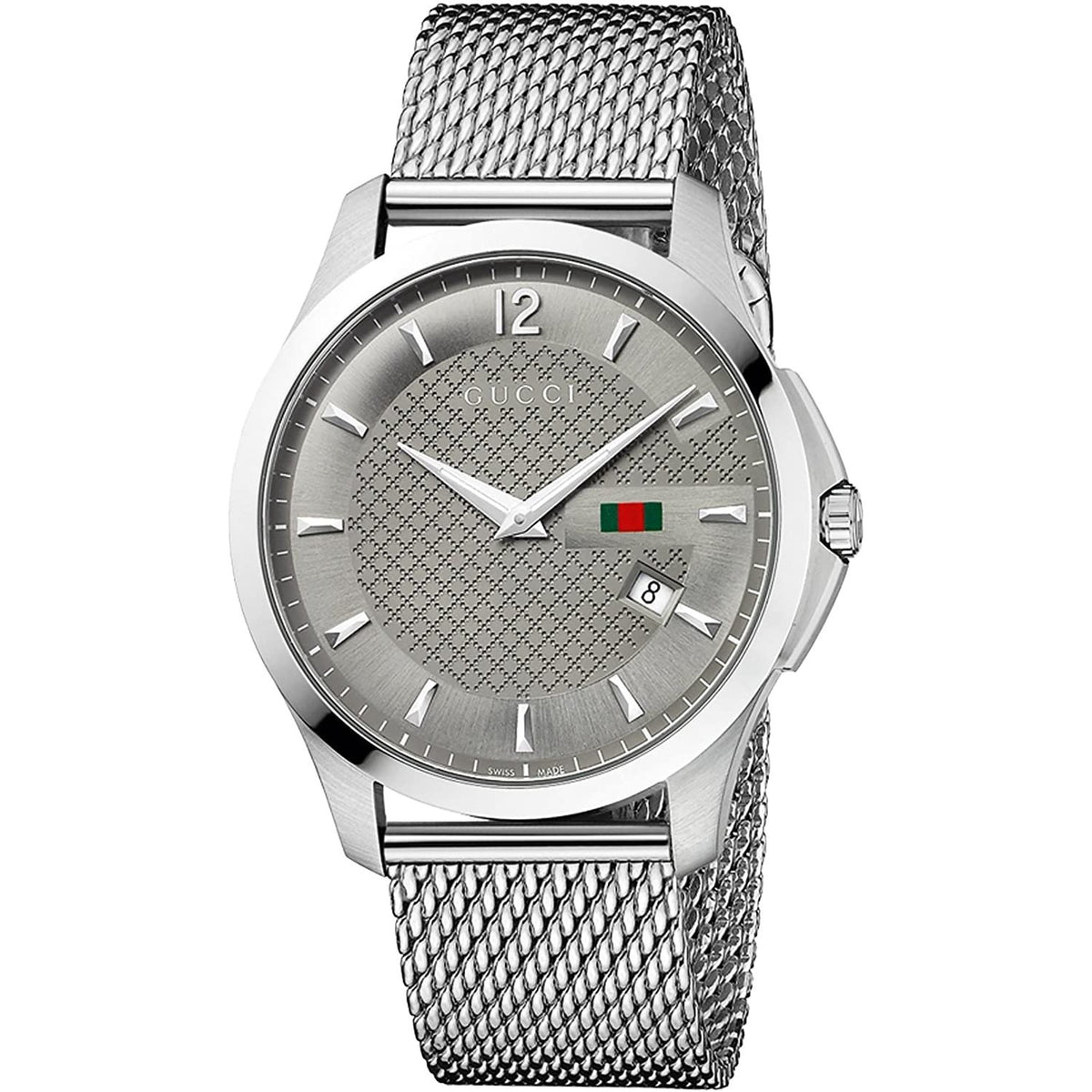 Gucci Men's YA126301 G-Timeless Anthracite Stainless Steel Watch
