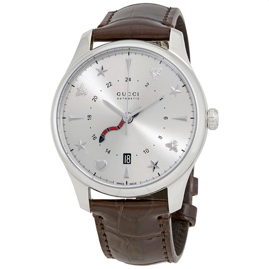 Gucci G-Timeless Men's YA126332 Brown Leather Watch