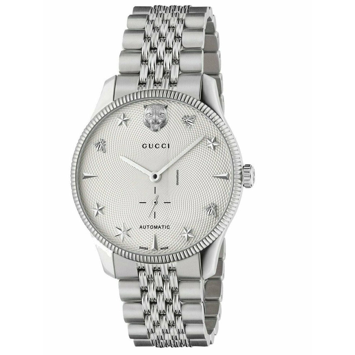 Gucci Unisex YA126354 G-Timeless Stainless Steel Watch