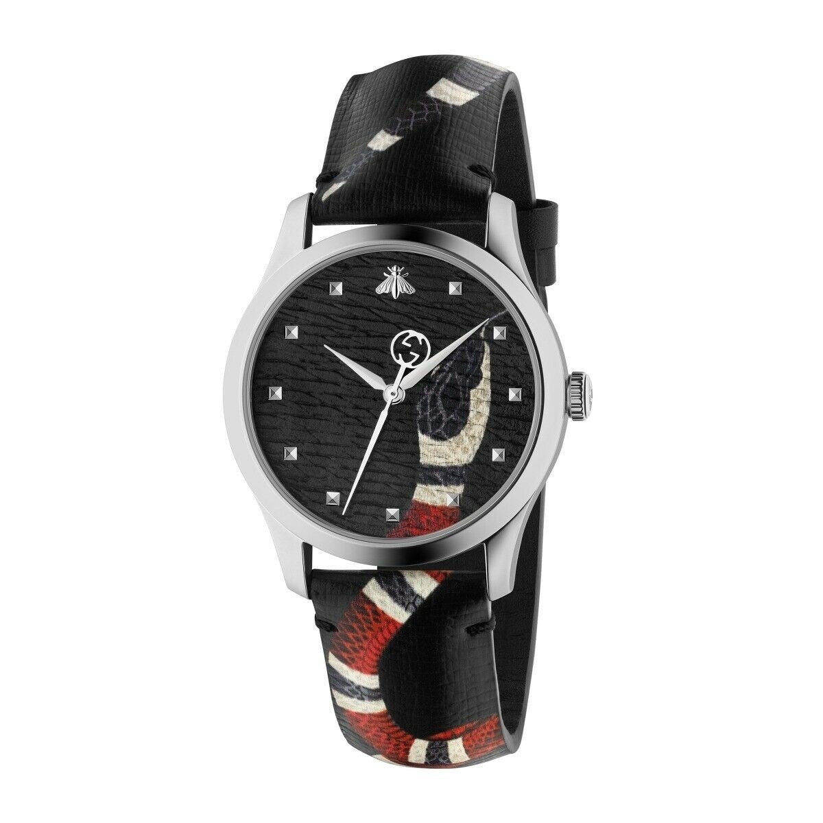 Gucci Unisex YA1264007A G-Timeless Multicolored Leather Watch