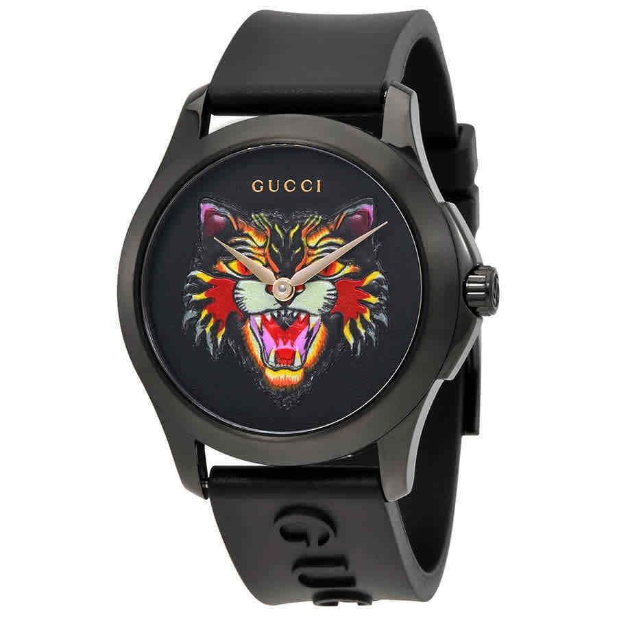 Gucci black rubber watch outlet