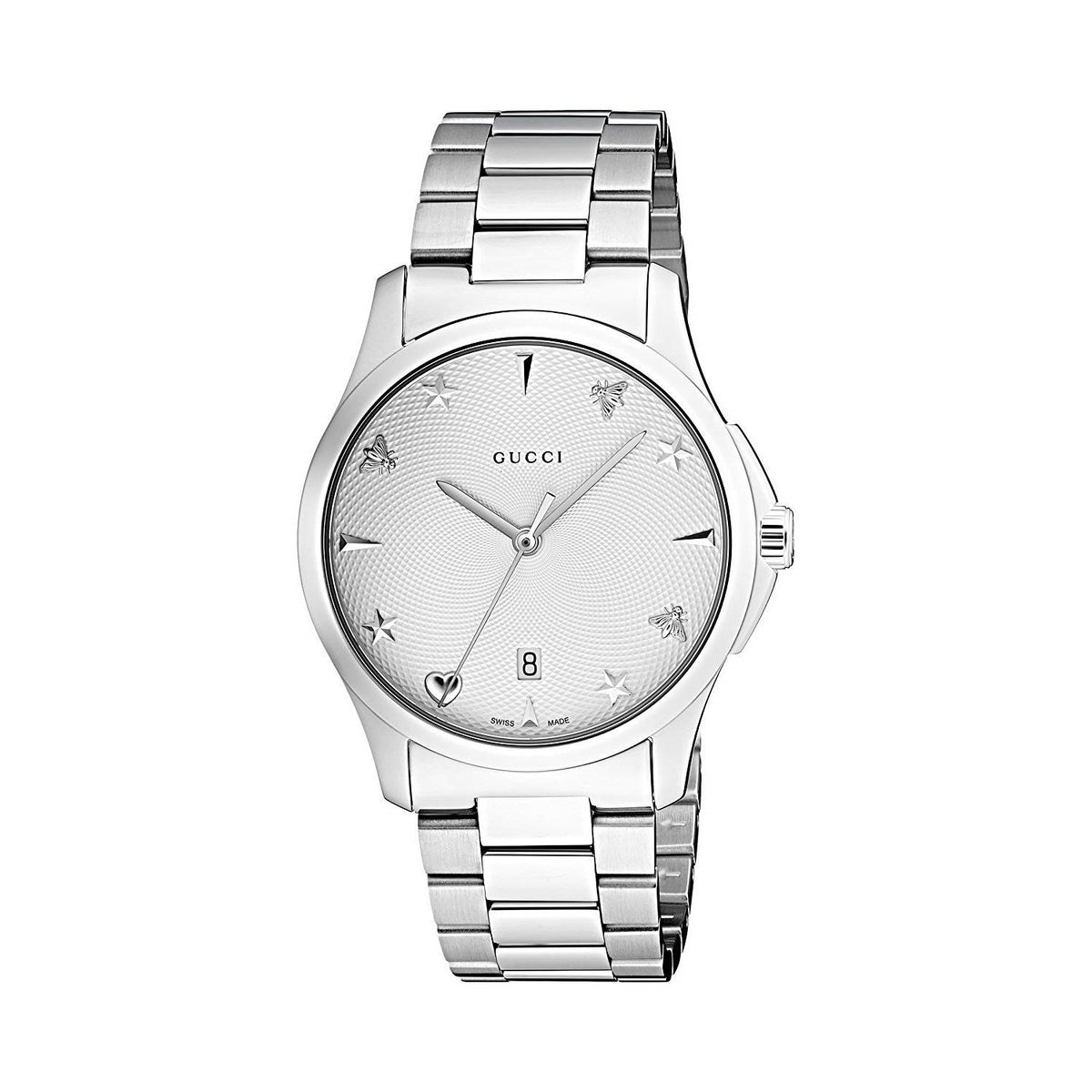 Gucci Women&#39;s YA1264028 G-Timeless Stainless Steel Watch