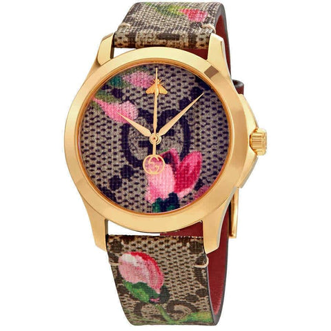 Gucci Women's YA1264038A G-Timeless Multicolored Leather Watch