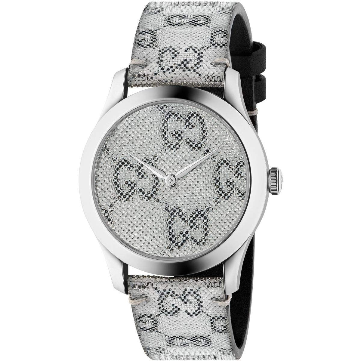 Gucci Unisex YA1264058 G-Timeless Leather Watch