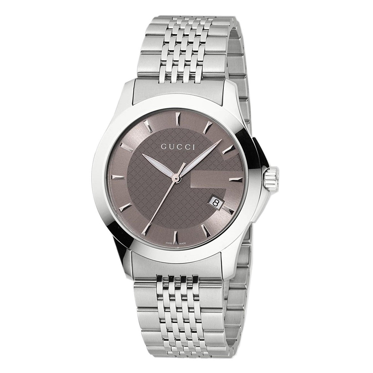 Gucci Men&#39;s YA126406 G-Timeless Medium Stainless Steel Watch