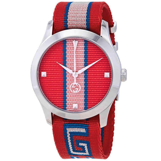 Gucci Unisex YA1264070 G-Timeless Multicolored Nylon Watch
