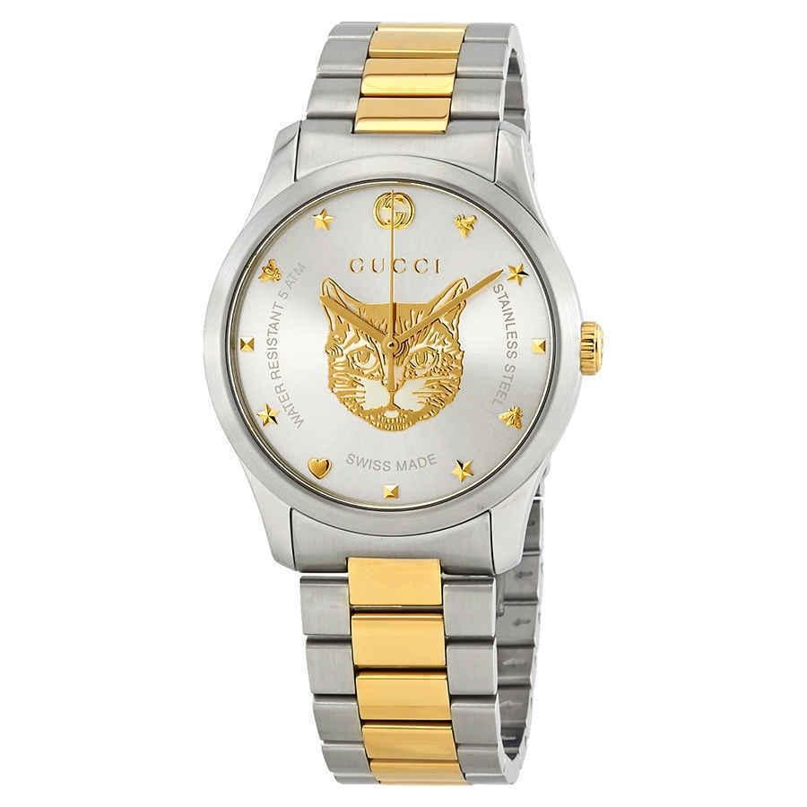Gucci Unisex YA1264074 Timeless Two-Tone Stainless Steel Watch